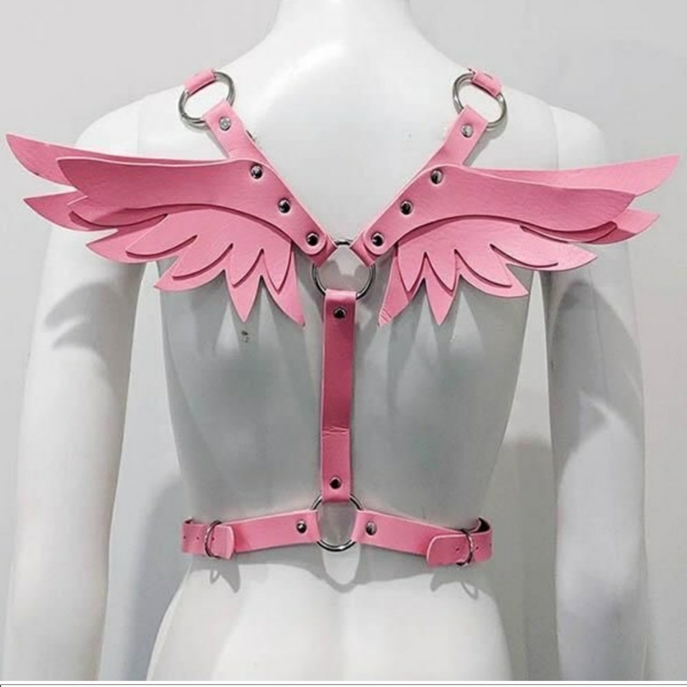 Kawaii angel wing harness pusheen black - Picture 1 of 5